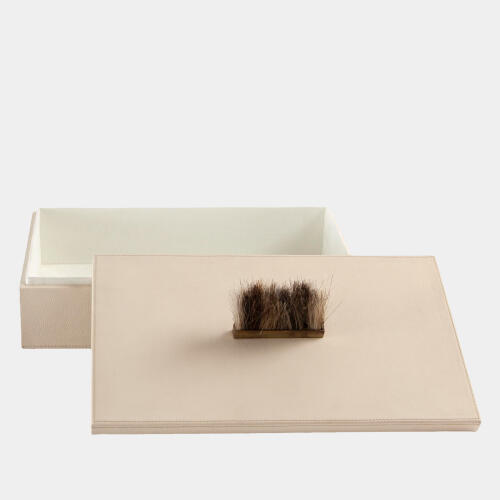 Harrington Box-Ivory Leather