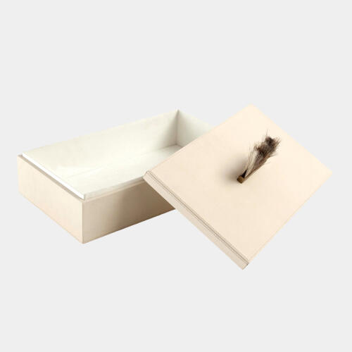 Harrington Box-Ivory Leather