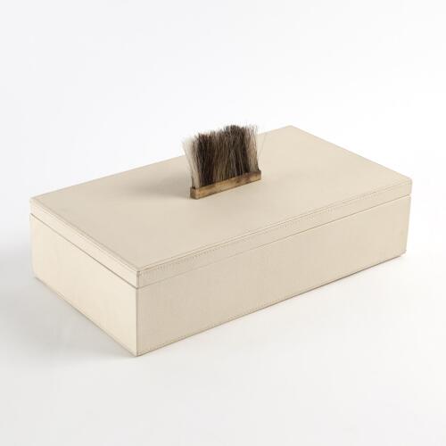 Harrington Box-Ivory Leather