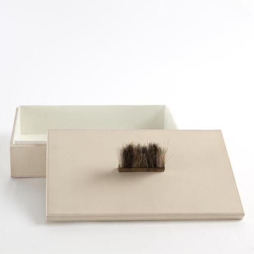 Harrington Box-Ivory Leather