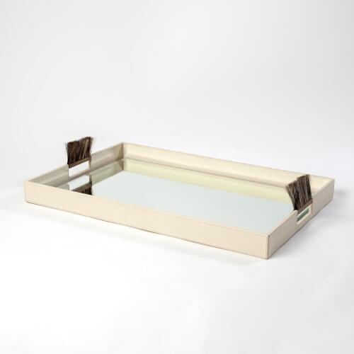 Harrington Tray-Ivory Leather