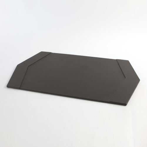Tiffany Desk Blotter-Graphite Leather