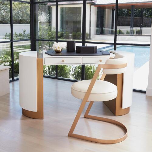 Tiffany Desk Blotter-Graphite Leather