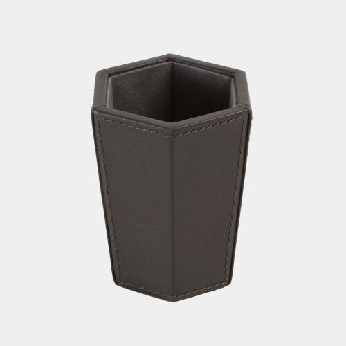 Tiffany Pencil Cup-Graphite Leather