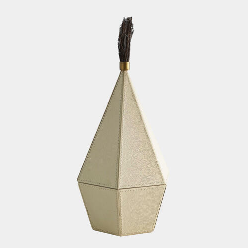 Zephyr Box-Ivory Leather