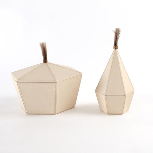 Zephyr Box-Ivory Leather