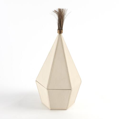 Zephyr Box-Ivory Leather