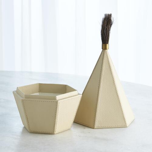 Zephyr Box-Ivory Leather