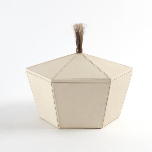 Zephyr Box-Ivory Leather