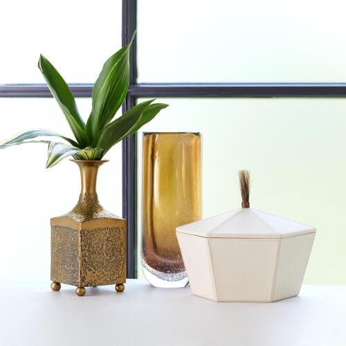 Zephyr Box-Ivory Leather