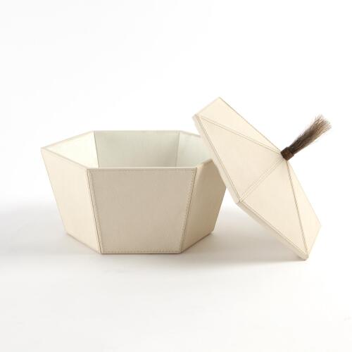 Zephyr Box-Ivory Leather