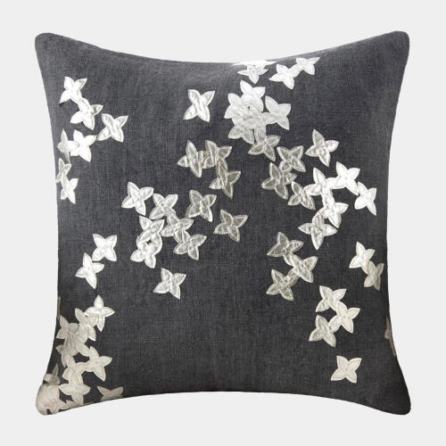 christie pillow-silver/gunmetal