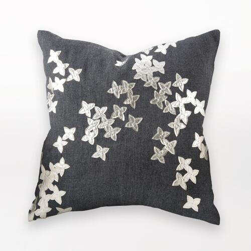 christie pillow-silver/gunmetal