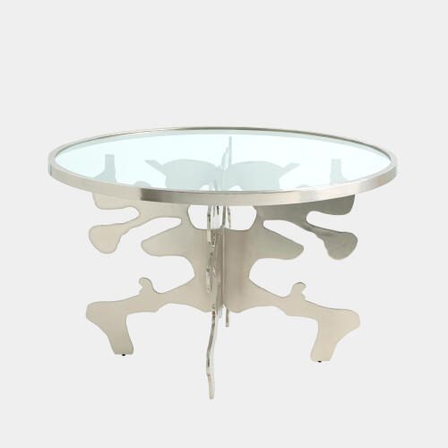 Ink Blot Dining Table-Nickel