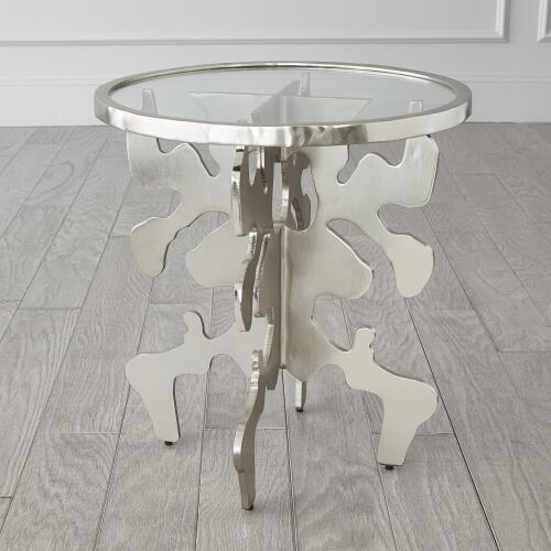 Ink Blot Side Table-Nickel