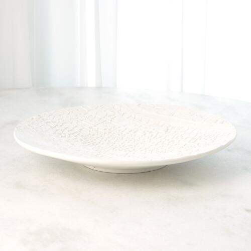 Tree Texture Charger-Matte White