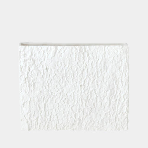 Rhytidome Texture Vase-Matte White