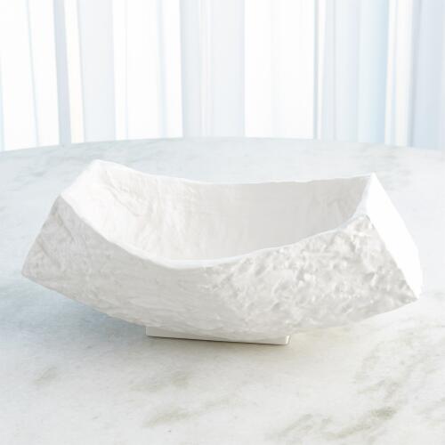 Tree Texture Bowl-Matte White