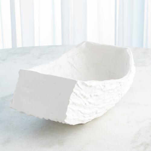 Tree Texture Bowl-Matte White