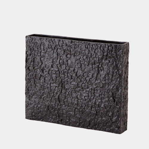 Rhytidome Texture Vase-Matte Black