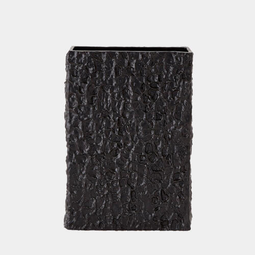 Rhytidome Texture Vase-Matte Black