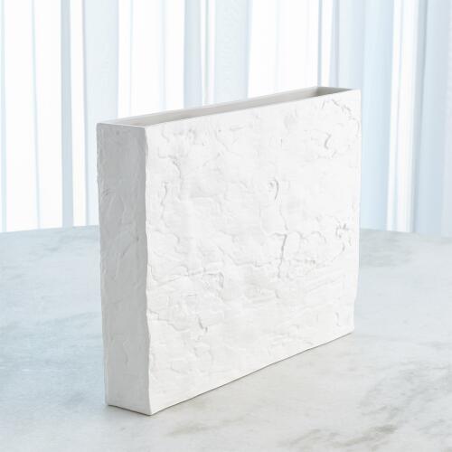 Tree Bark Texture Vase Matte White